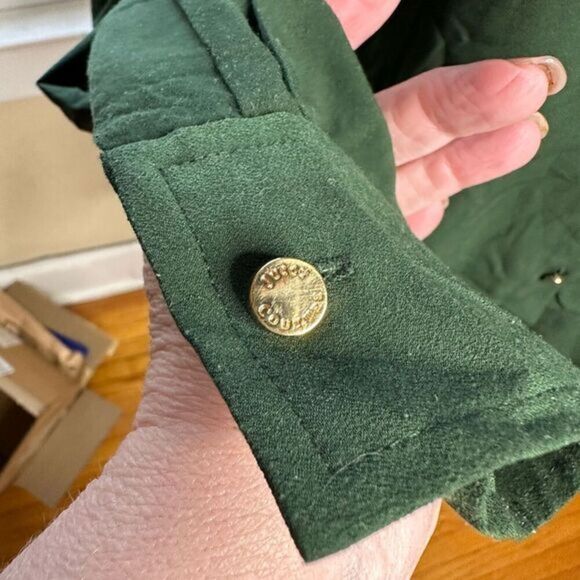 Juicy green! Juicy Couture dark green button down shirt with gold buttons - Picture 4 of 9